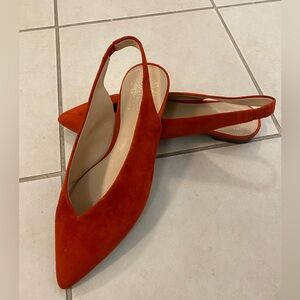 Vince Camuto Red Suede sling back
